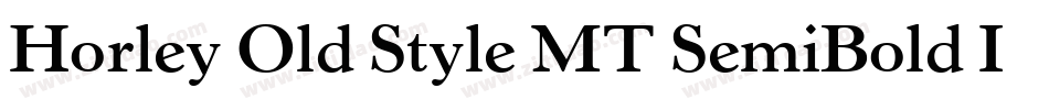 Horley Old Style MT SemiBold Italic字体转换